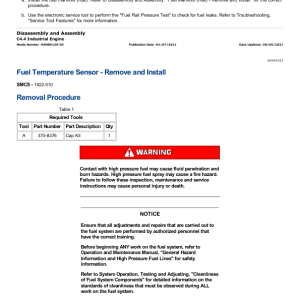 Caterpillar CAT C4.4 Engine Machine Service Repair Manual (44800001 and up) - Image 3