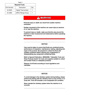 Caterpillar CAT CP-663E Vibratory Compactor Service Repair Manual (AFL00001 and up) - Image 5