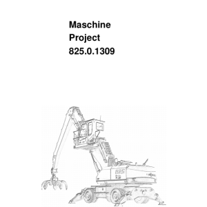 Sennebogen 825.0.1309 Operators, Maintenance and Parts Manual