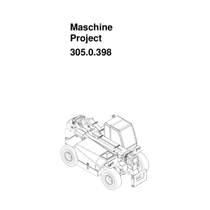 Sennebogen 305.0.398 Operators, Maintenance and Parts Manual