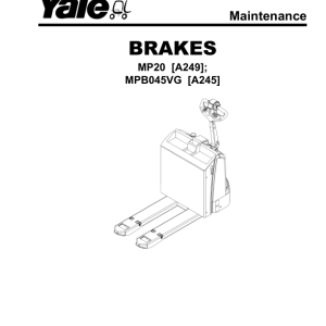 Yale MPB045VG Pallet Truck A245 Series Repair Manual - Image 4