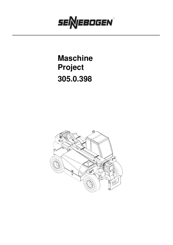 Sennebogen 305.0.398 Operators, Maintenance and Parts Manual