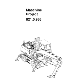 Sennebogen 821.0.936 Operators, Maintenance and Parts Manual