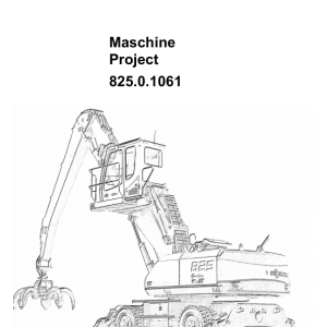 Sennebogen 825.0.1061 Operators, Maintenance and Parts Manual