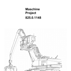 Sennebogen 825.0.1148 Operators, Maintenance and Parts Manual