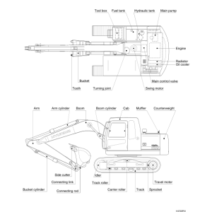 Hyundai R110-7 Crawler Excavator Service Repair Manual - Image 3