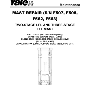 Yale ERC22VG, ERC25VG, ERC30VG, ERC32VG, ERC35VG Forklift A968 Service Repair Manual - Image 3