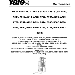 Yale ERC35HG, ERC40HG, ERC45HG, ERC55HG Forklift C839 Service Repair Manual - Image 4