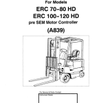 Yale ERC70HD, ERC80HD, ERC100HD, ERC120HD Forklift A839 Parts Manual - Image 1