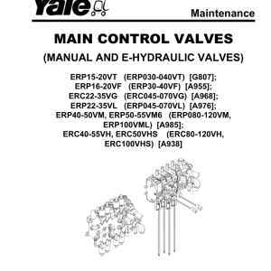 Yale ERP030VF, ERP040VF Forklift A955 Service Repair Manual - Image 3