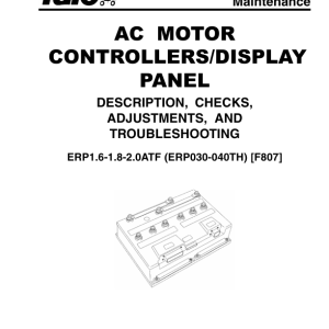 Yale ERP1.6ATF, ERP1.8ATF, ERP2.0ATF Forklift F807 Series Repair Manual - Image 3