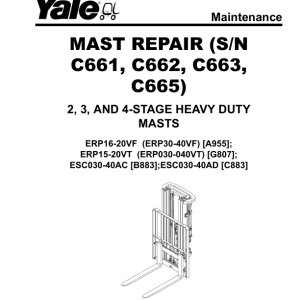 Yale ERP16VF, ERP18VF, ERP20VF Forklift A955 Service Repair Manual - Image 5