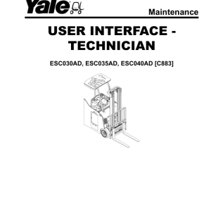 Yale ESC030AD, ESC035AD, ESC040AD Stand Up Forklift C883 Series Repair Manual - Image 3