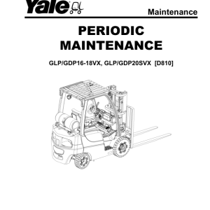 Yale GDP016VX, GDP018VX, GDP020SVX, GLP016VX, GLP018VX, GLP020SVX Forklift D810 Series Repair Manual - Image 3