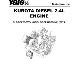 Yale GDP020VX, GDP025VX, GDP030VX, GDP035VX Forklift D875 Series Repair Manual - Image 4