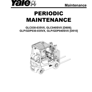 Yale GDP030VX, GDP035VX, GDP040SVX, GLP030VX, GLP035VX, GLP040SVX Forklift D810 Series Repair Manual - Image 4