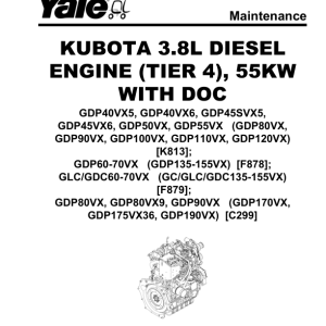 Yale GDP040VX, GDP045VX, GDP050VX, GDP055VX Forklift K813 Series Repair Manual - Image 3