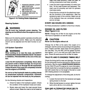 Yale GDP16AF, GLP16AF, GLP16BF, GDP20AF, GLP20AF Forklift A810 Service Repair Manual - Image 5