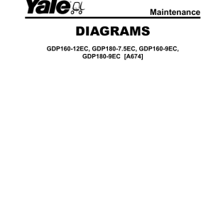 Yale GDP180-9EC, GDP160-12EC, GDP160-9EC, GDP180-7.5EC Forklift A674 Service Repair Manual - Image 3