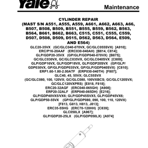 Yale GLP080VX, GLP090VX, GLP100VX, GLP110VX, GLP120VX Forklift F813 Series Repair Manual - Image 3