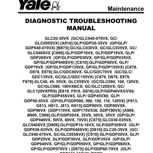 Yale GLP080VX, GLP090VX, GLP100VX, GLP110VX, GLP120VX Forklift G813 Series Repair Manual - Image 5