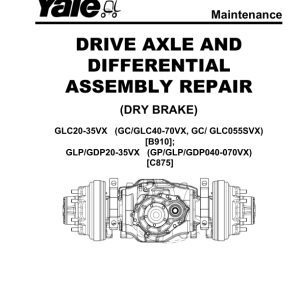 Yale GLP20VX, GDP20VX, GLP25VX, GDP25VX, GLP35VX, GDP35VX Forklift B875 Service Repair Manual - Image 3