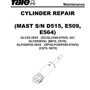 Yale GP040VX, GP050VX, GP060VX, GP070VX Forklift C875 Service Repair Manual - Image 3