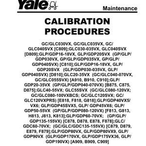 Yale GP135VX, GP155VX, GDP135VX, GDP155VX Forklift D878 Series Repair Manual - Image 3