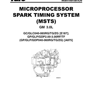 Yale GP2.00TF, GLP2.00TF, GDP2.00TF, GP3.00TF, GLP3.00TF ,GDP3.00TF Forklift A875 Service Repair Manual