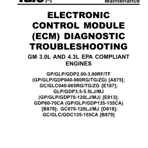 Yale GP70LJ, GP80LJ, GP90LJ, GP100MJ, GP100MJ, GP120MJ Forklift E813 Series Repair Manual - Image 5