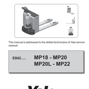 Yale MP18, MP20, MP20L, MP22 Pallet E842 Series Repair Manual - Image 4