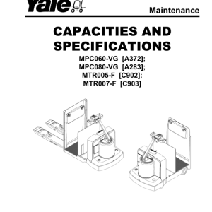 Yale MPC060VG, MPC080VG Pallet Truck A283 Series Repair Manual - Image 3