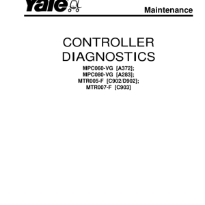 Yale MPC060VG, MPC080VG Pallet Truck A372 Series Repair Manual - Image 3