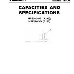 Yale MPE060VG Pallet Truck A292 Series Repair Manual - Image 4