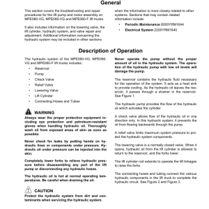 Yale MPE060VG Rider Pallet Jack B292 Service Repair Manual - Image 4