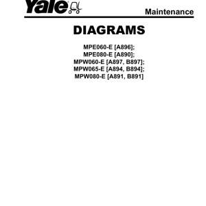 Yale MPE080E Pallet A890 Service Repair Manual - Image 3