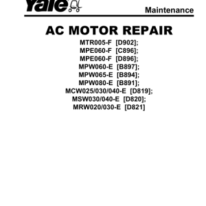 Yale MPW060E Pallet Truck B897 Service Repair Manual - Image 3