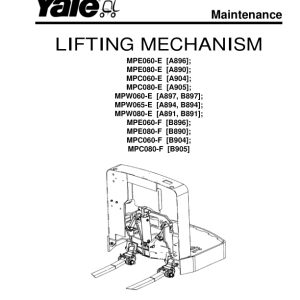 Yale MPW065E Pallet A894 Service Repair Manual - Image 3