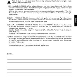 Yale MR14, MR14H, MR16, MR16H, MR16N, MR20, MR2OH, MR20W, MR25 C849 Reach Truck Repair Manual - Image 4