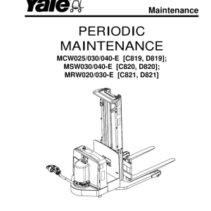 Yale MRW020E, MRW030E, MSW040E Walkie Reach Stacker D820, D821 Series Repair Manual - Image 3