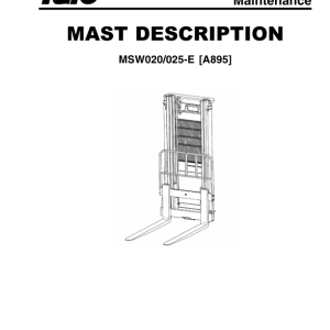 Yale MSW020E, MSW025E Pallet A895 Service Repair Manual - Image 3