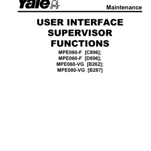 Yale MVE080VG Rider Pallet Jack B287 Service Repair Manual - Image 3