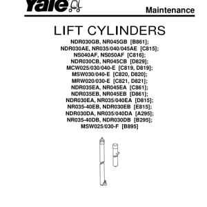 Yale NDR030GB, NR045GB Stacker B861 Service Repair Manual - Image 3