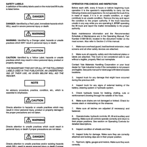 Yale NR035AC, NR035BC, NR040AC, NR045AC, NR045BC, NS050AD Forklift A815 Service Repair Manual - Image 5