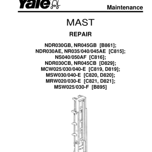 Yale NS040AF, NS050AF Forklift C816 Service Repair Manual - Image 3