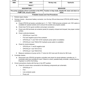 Yale OS030BF Order Picker E826 Series Repair Manual - Image 5