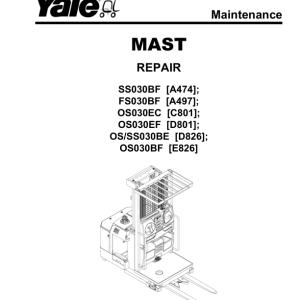 Yale SS030BF Pallet Truck A474 Service Repair Manual - Image 5