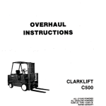 Clark C500-100, C500-120, C500-135 Forklift Overhaul Manual - Image 2