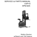 Clark CSP15 Walkie Stacker Parts and Service Manual - Image 1