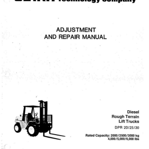 Clark DPR20, DPR25, DPR30 Forklift Service Repair Manual - Image 1